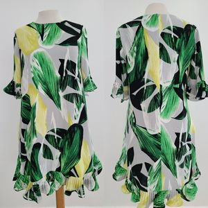 Green & yellow dress